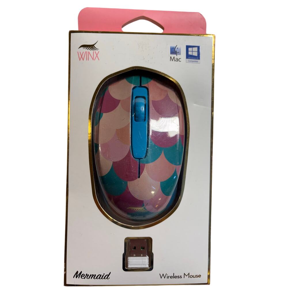 Winx Wireless Mouse Mermaid Design NEW in Box! Colorful Mouse NEW! Girl Princess